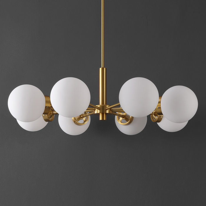 Mercer41 Lavontae 8 Light Dimmable Sputnik Modern Linear Chandelier